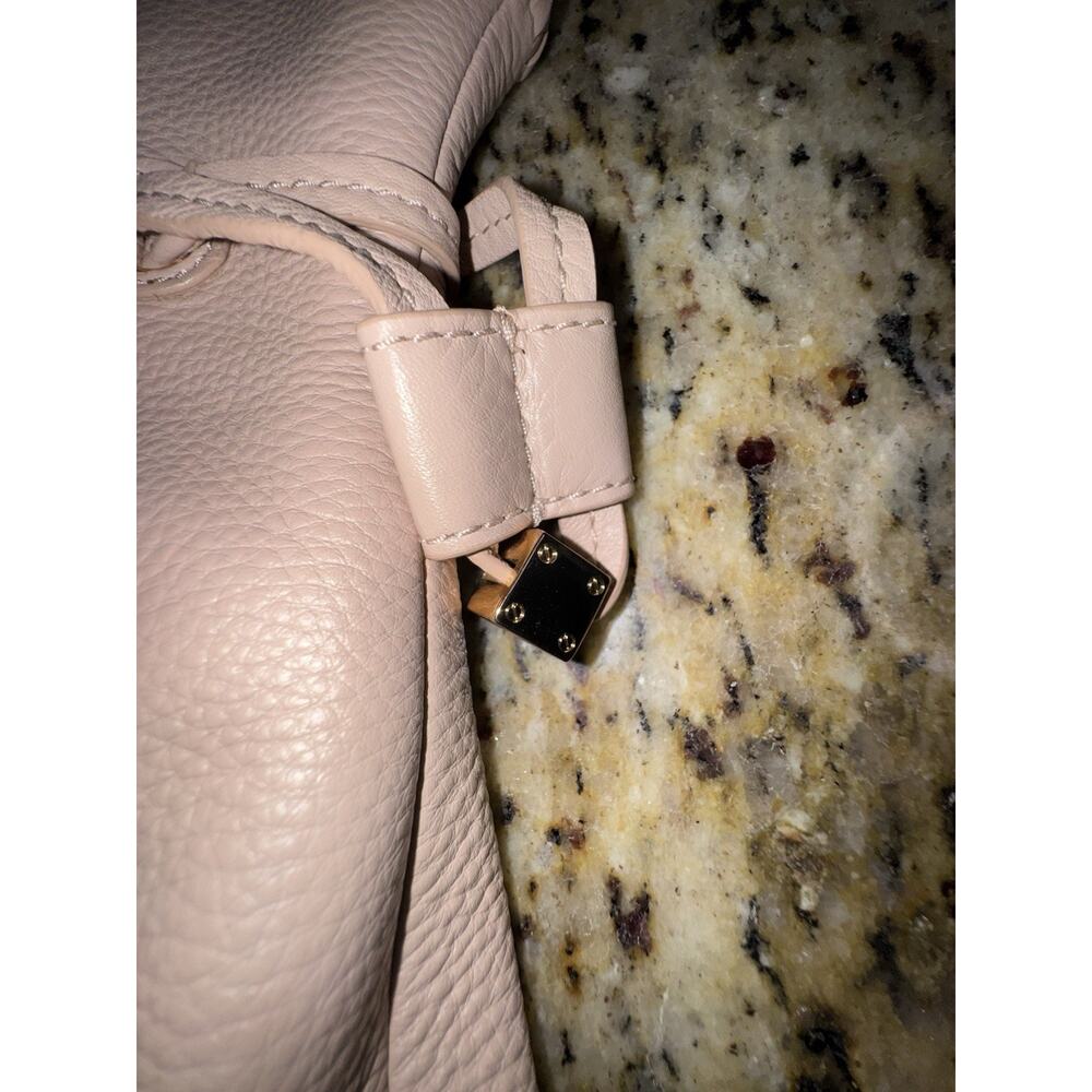 Tory Burch Marion Slouchy Tote Blush Pebbled Leather Chain Shoulder Bag LargeEUC - Picture 4 of 16